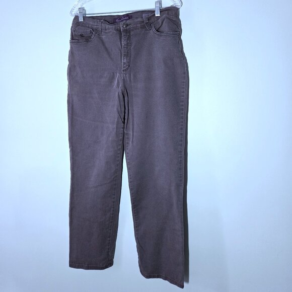 Gloria Vanderbilt Amanda Gray Straight Leg Jeans Size 14 - Picture 1 of 2